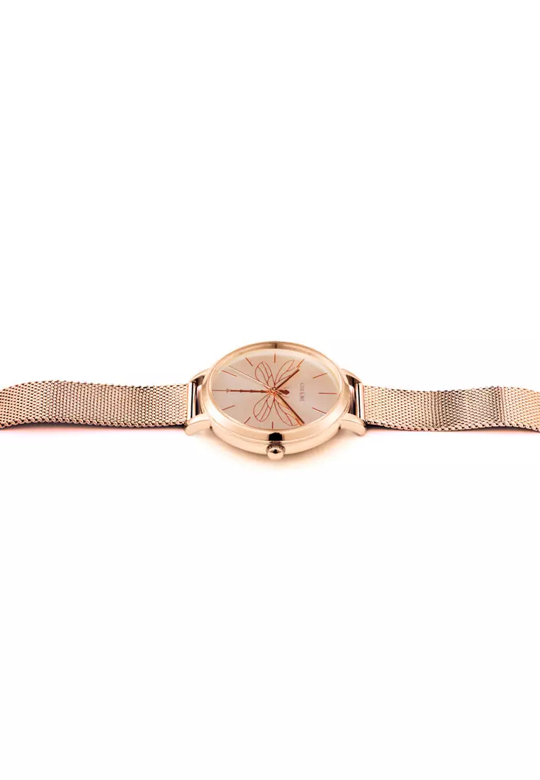 [Sustainable Watch] Oui & Me Grande Amourette 38mm Butterfly Dial Women's Quartz Rose Gold Watch ME010035