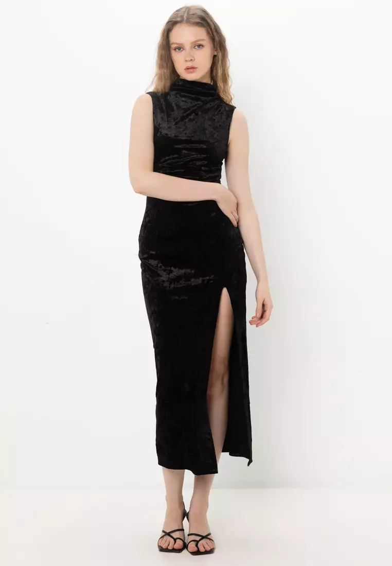 Velvet Midi Dress