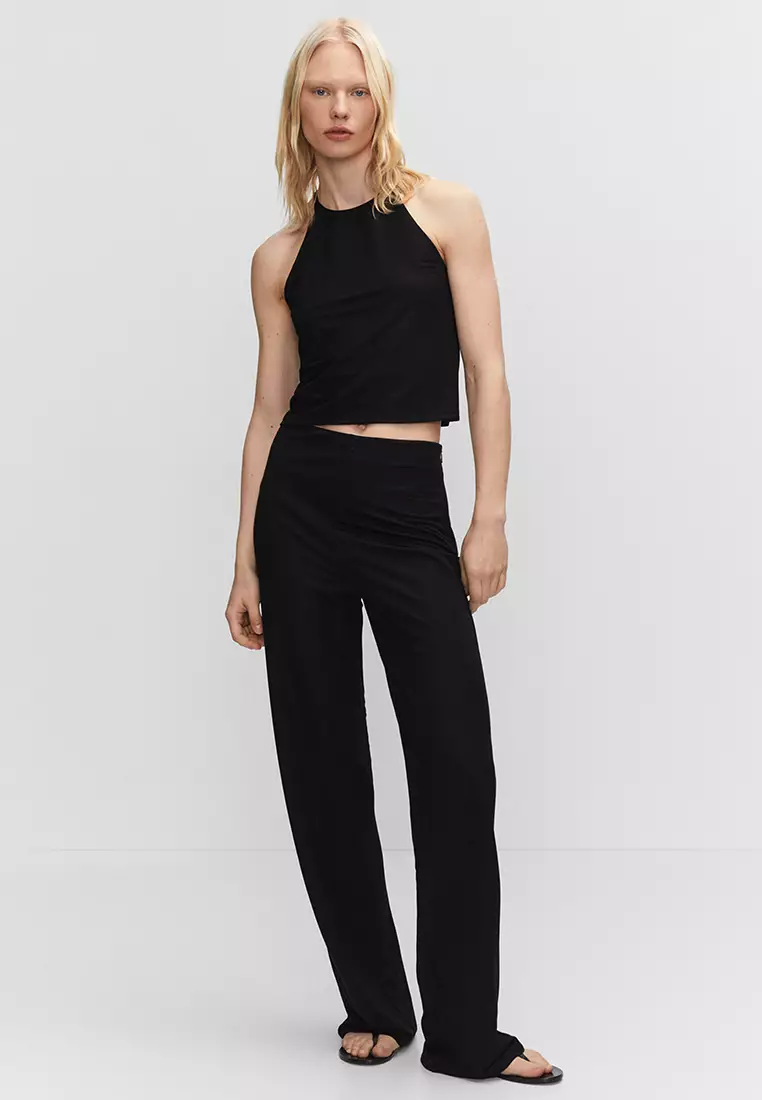 Mango Halter Neck Crop Top 2024, Buy Mango Online