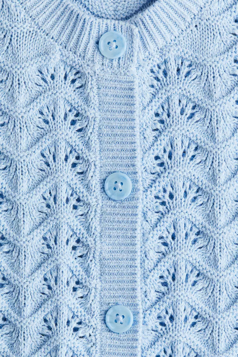 Pattern-knit cotton top
