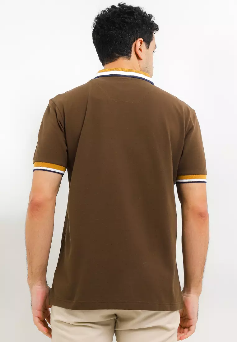 Chapin Jacquard Collar Polo Shirt