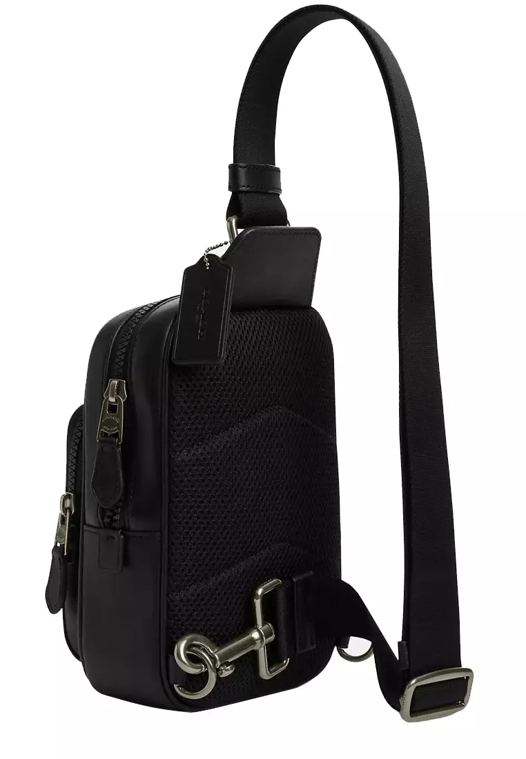 Buy Coach Coach Track Pack Bag 14 In Signature Canvas In Charcoal/Black