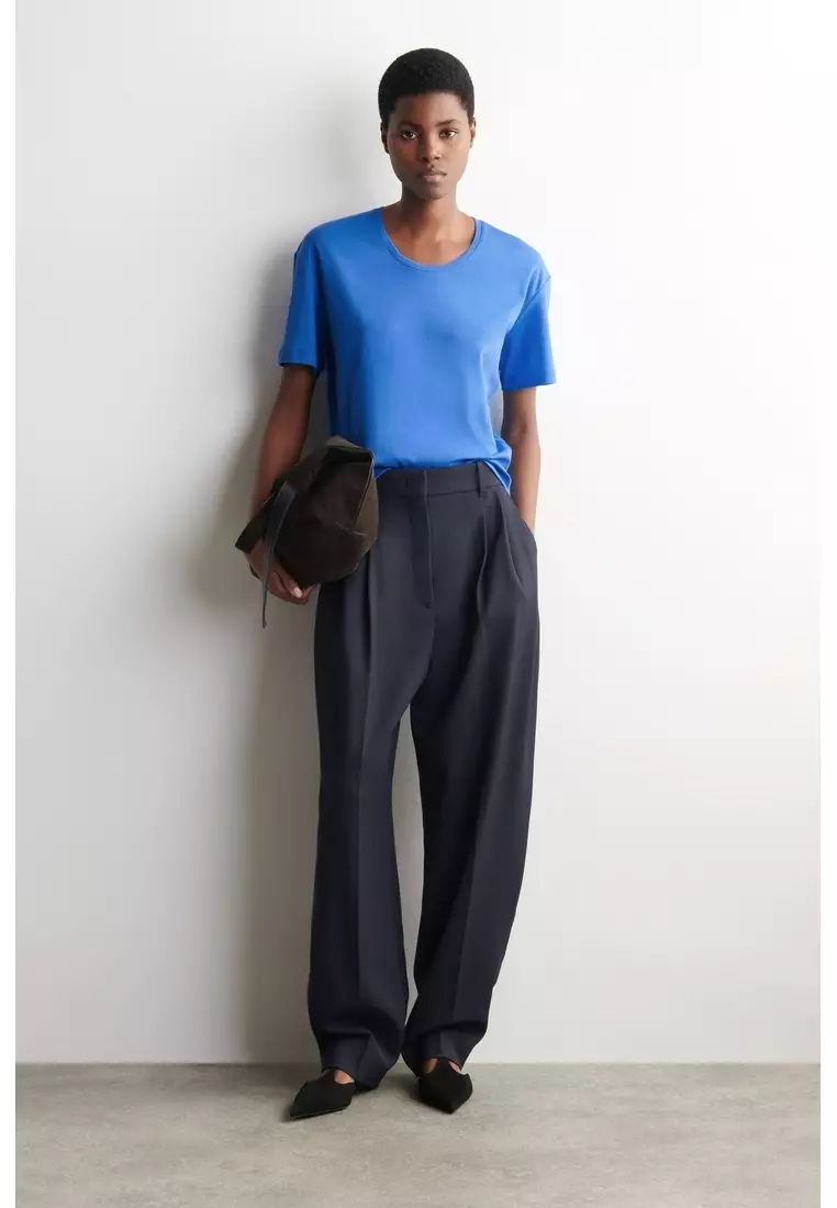 SCOOP-NECK COTTON T-SHIRT