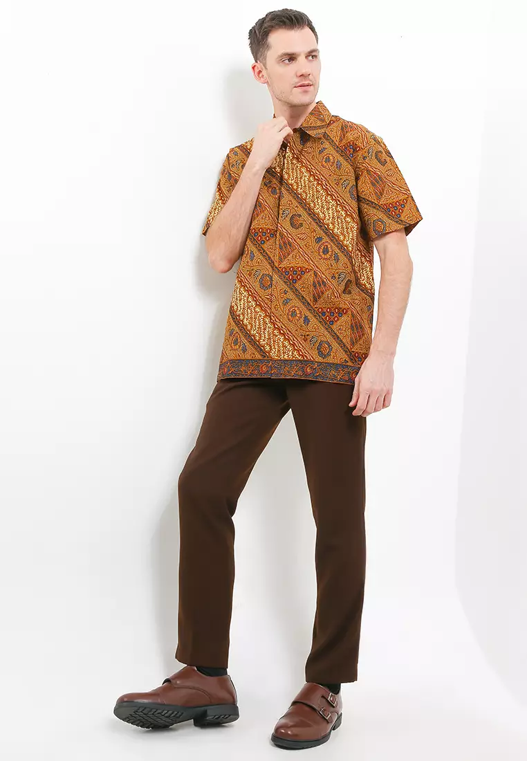 Kemeja Batik Printing Lengan Pendek Motif Pesona 3 Negeri