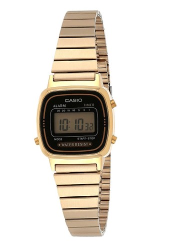 Jual Casio Casio Jam Tangan Vintage Digital Wanita Gold Tali Stainless Steel La 670wga La670wga 1 Original Zalora Indonesia