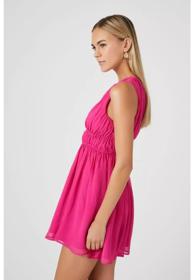 Pink chiffon dress forever 21 top
