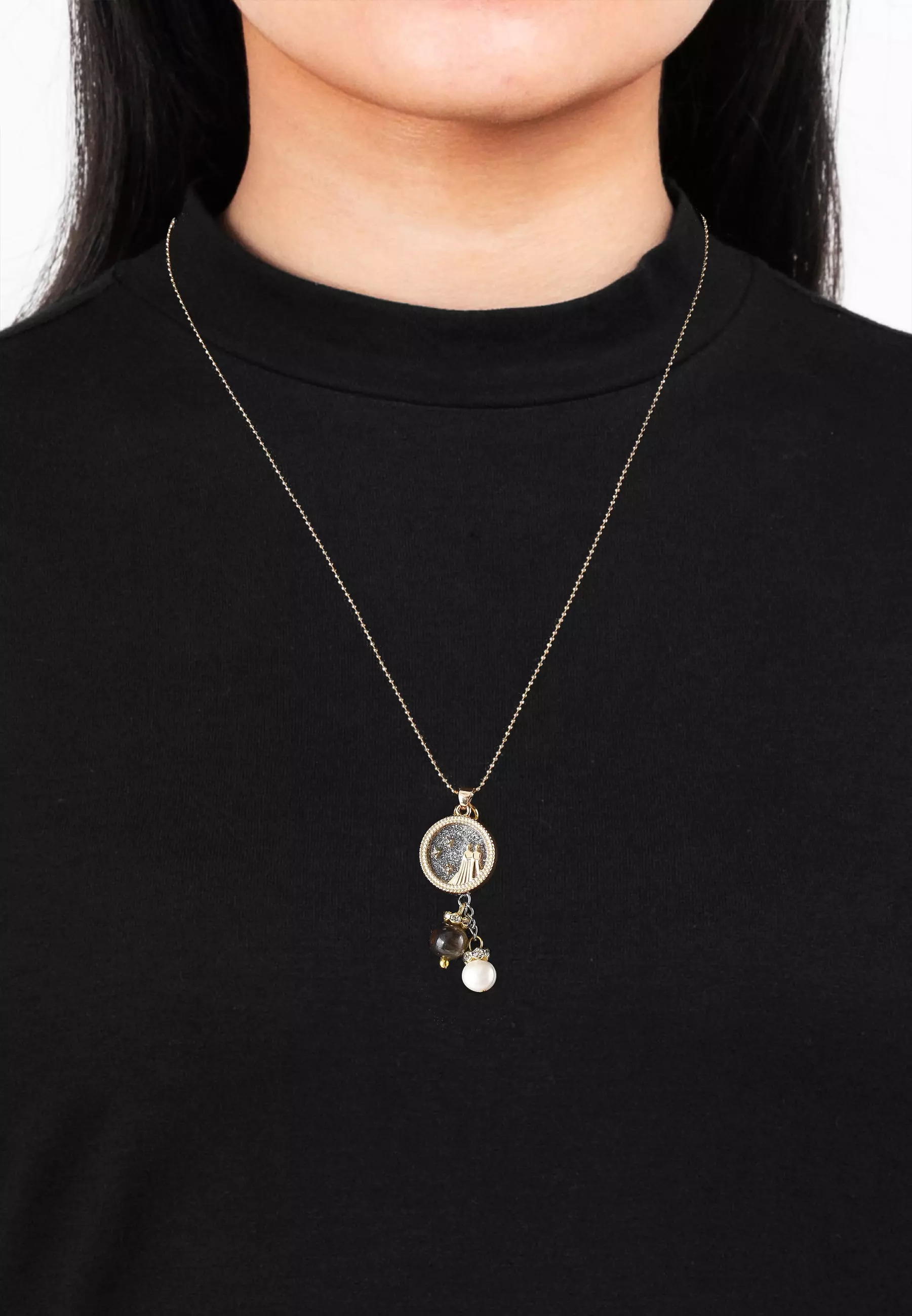 Gemini with Pearl & Tiger's Eyes