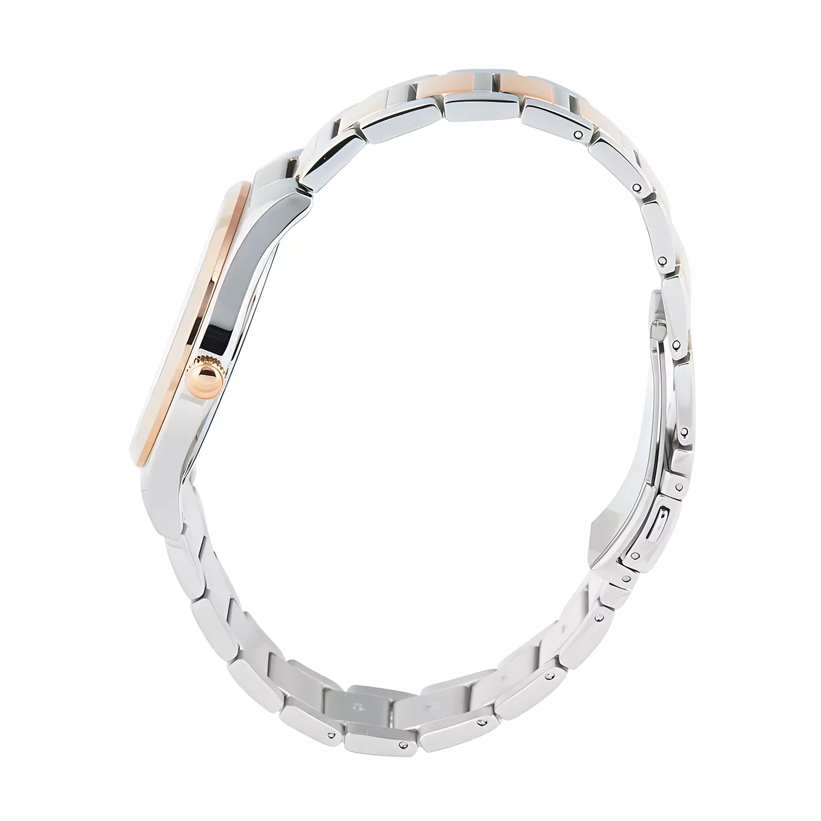 Bonia Sapphire Glass - Jam Tangan Analog Pria - Silver Rose Gold - Stainless Steel - B10863-1612