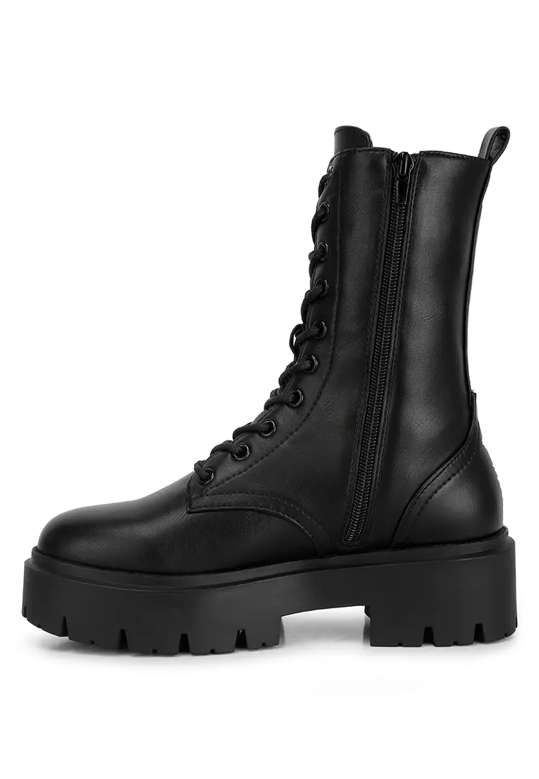 Buy London Rag Ankle Length Combat Boots in Black Online ZALORA Malaysia