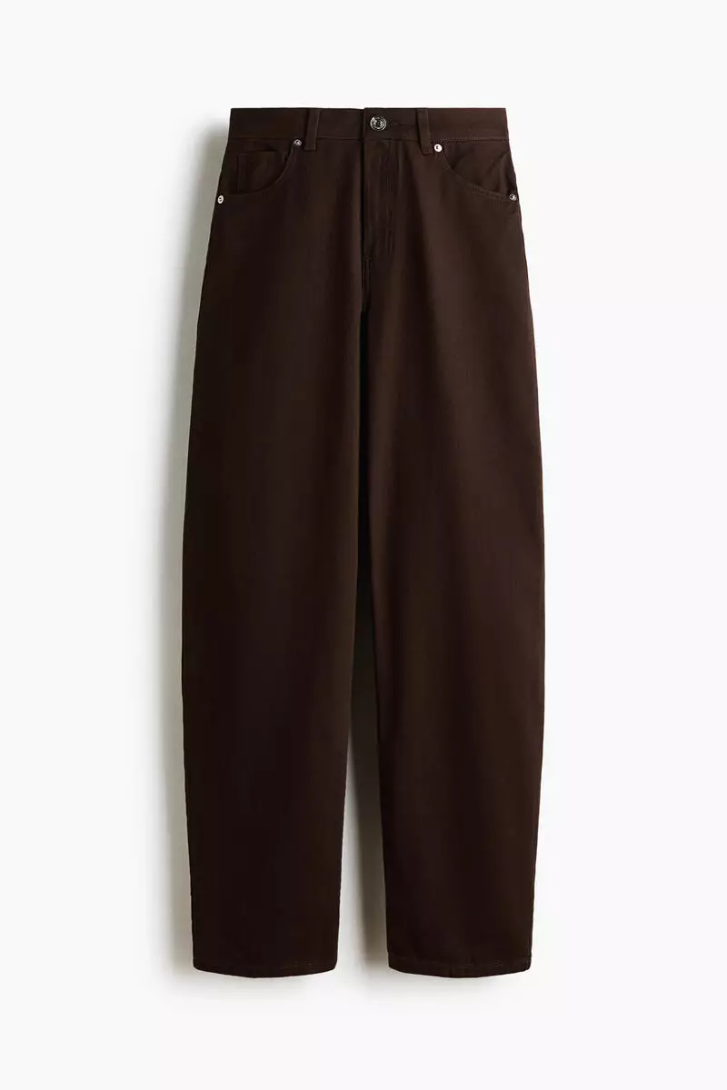 Twill barrel trousers