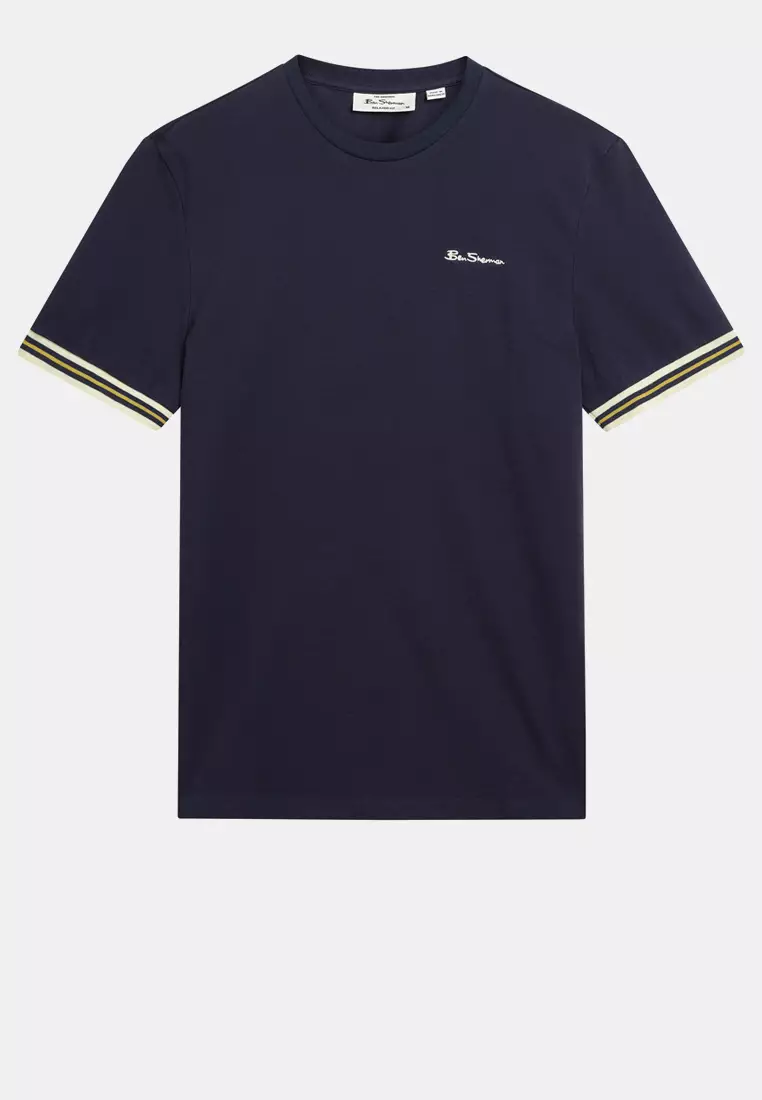Short Sleeves Pique Tipped T-Shirt