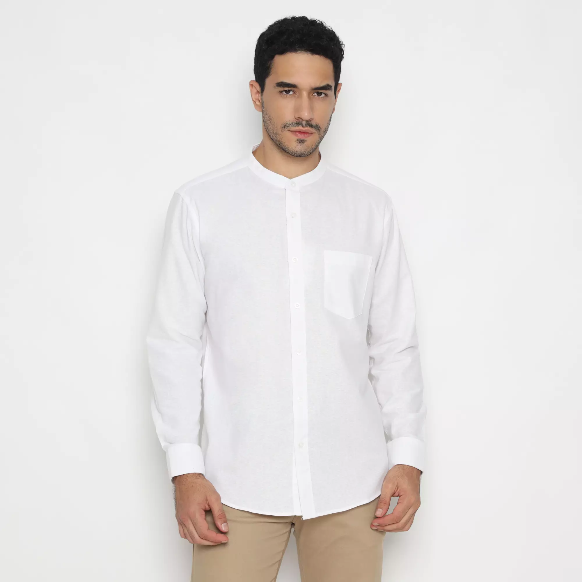 Platini Kemeja Pria Koko Shanghai Lengan Panjang Katun Oxford 22042