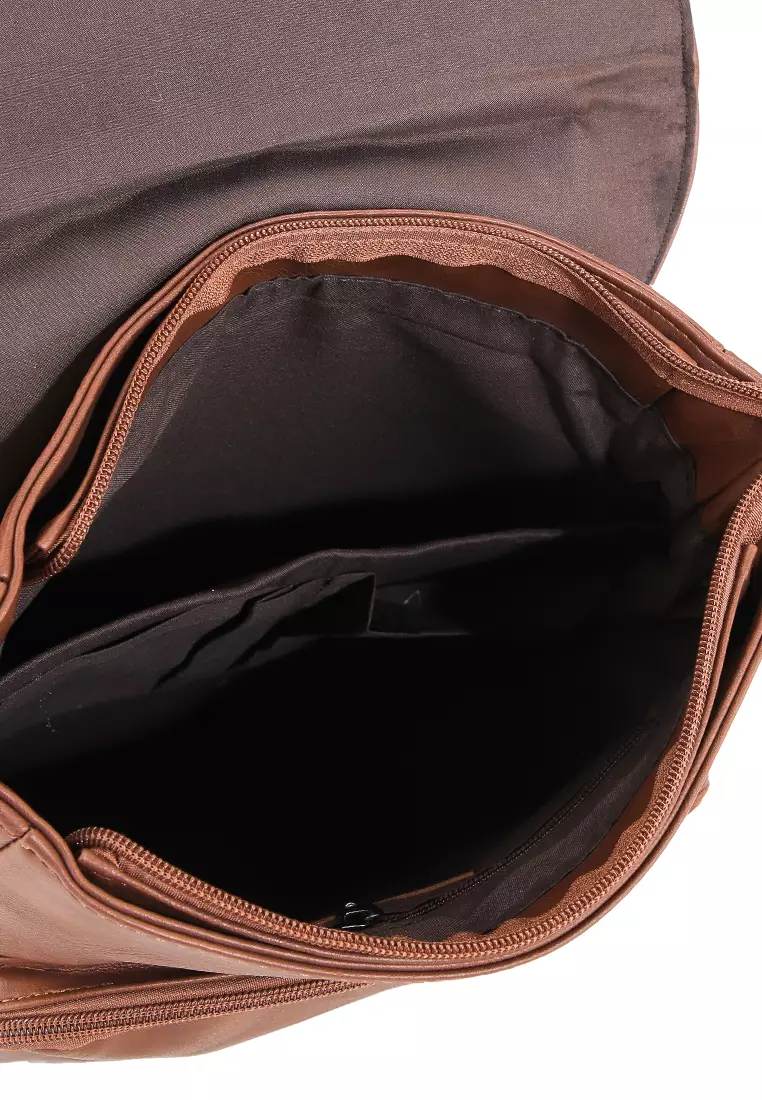 Distressed Leather Relay Backpack