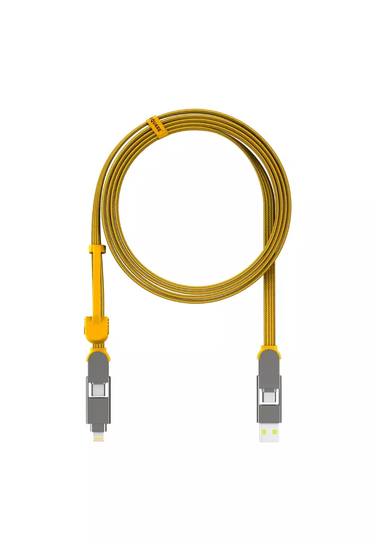 Rolling Square inCharge XL 6 in 1 charging cable – 200cm – Yellow