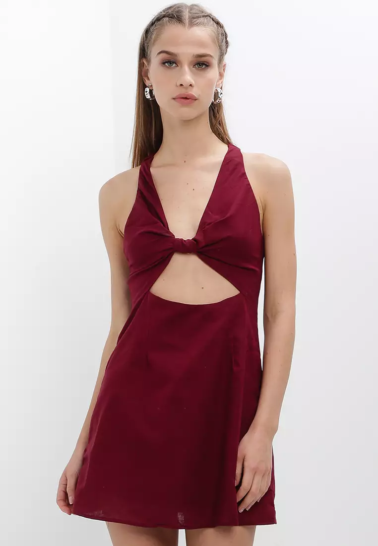 Buy Peppermayo Rosemarie Linen Mini Dress 2026 Online | ZALORA Philippines
