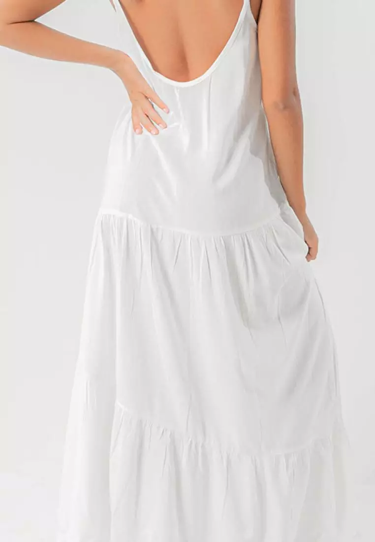 Black Dove Dress Off White