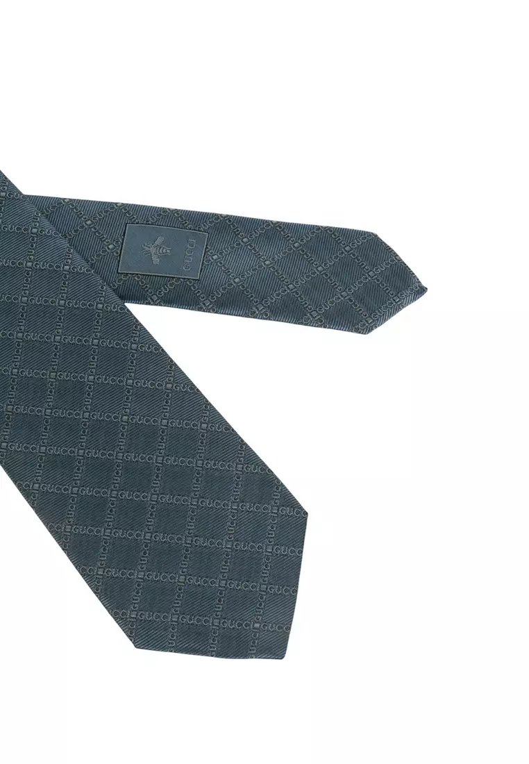 Gucci Logo Silk Jacquard Tie 領呔