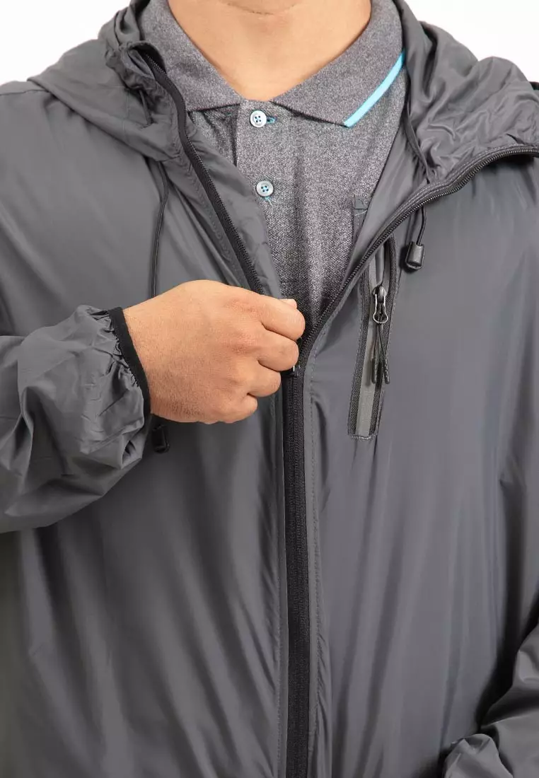 Forest Plus Size Windbreaker Water Repellent Jacket - 30389-03DkGrey