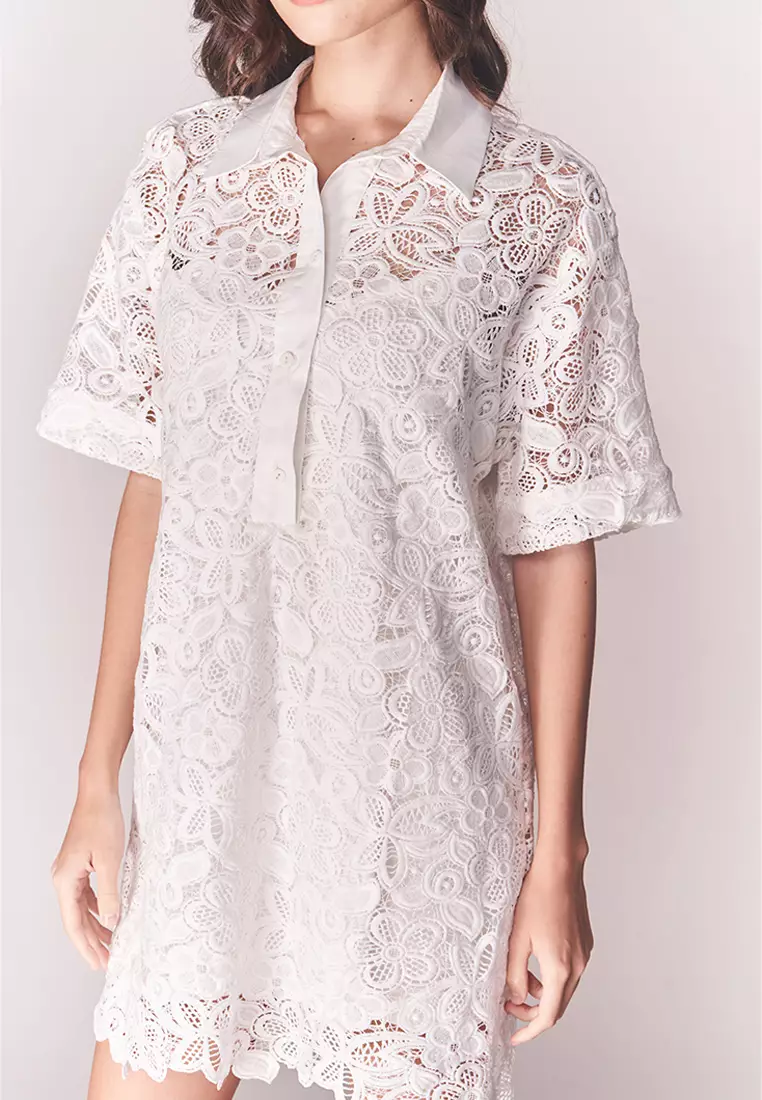 White Code Chambery Short Sleeve Dress