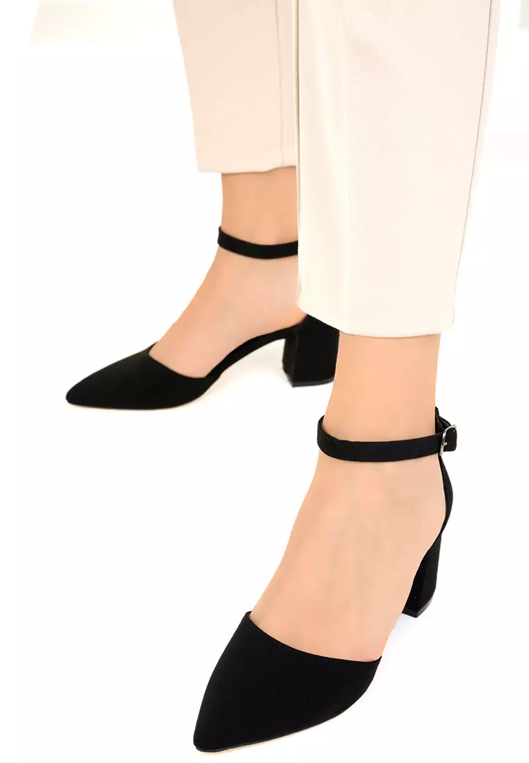 Pointed Toe Mid Block Heels