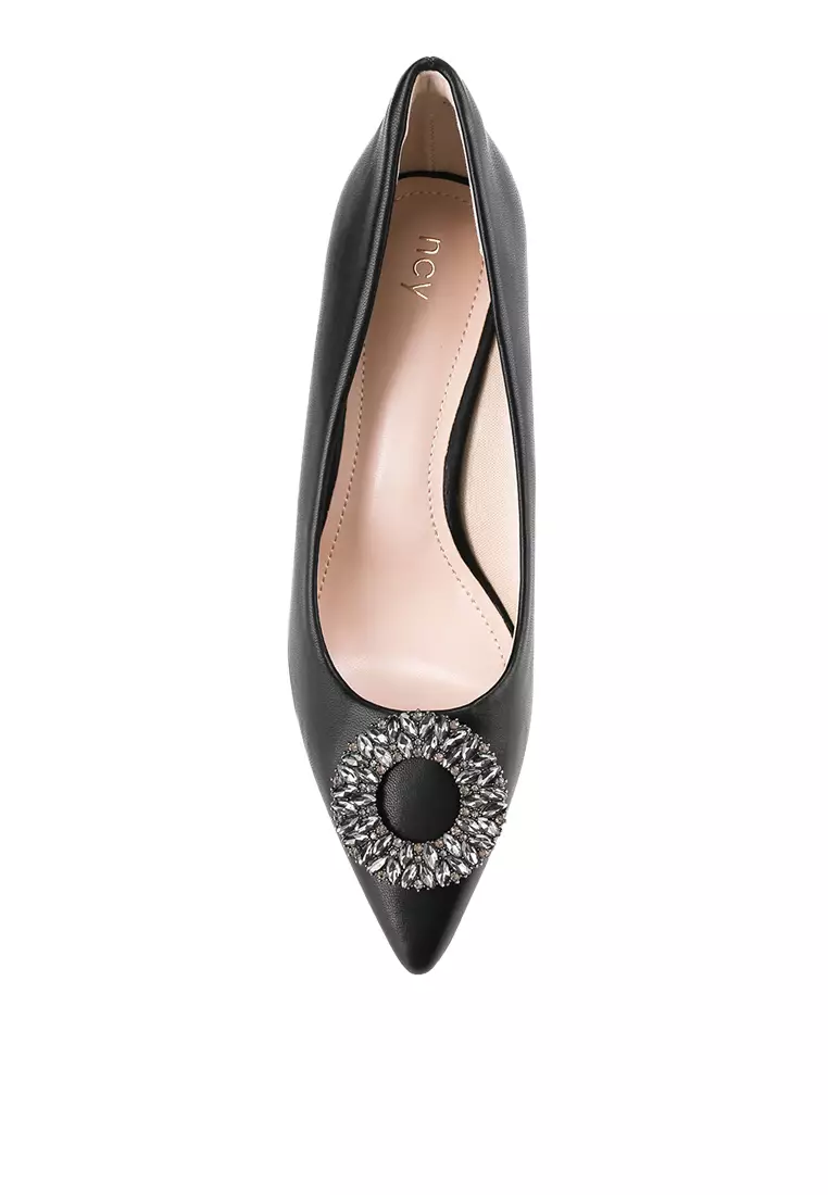 CHRISTINA J2387-1 HEEL SHOES BLACK