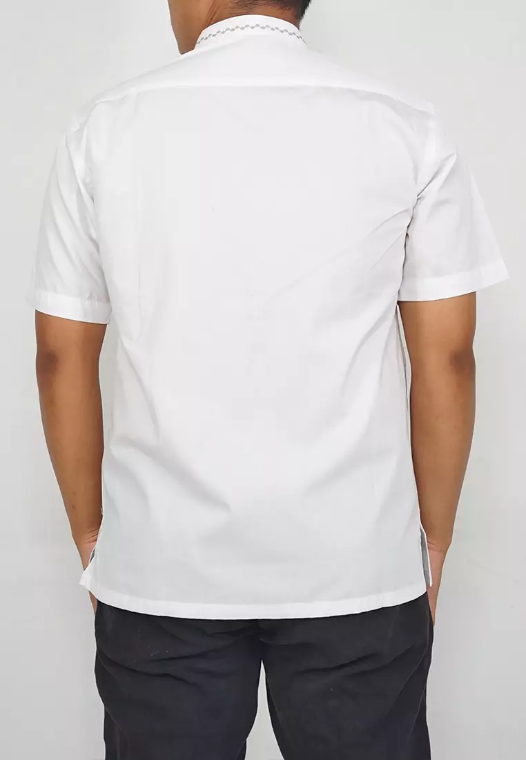 Crocodile KOKO Katun | Lengan Pendek Corak Kontemporer Kemeja | Relax Fit 1162