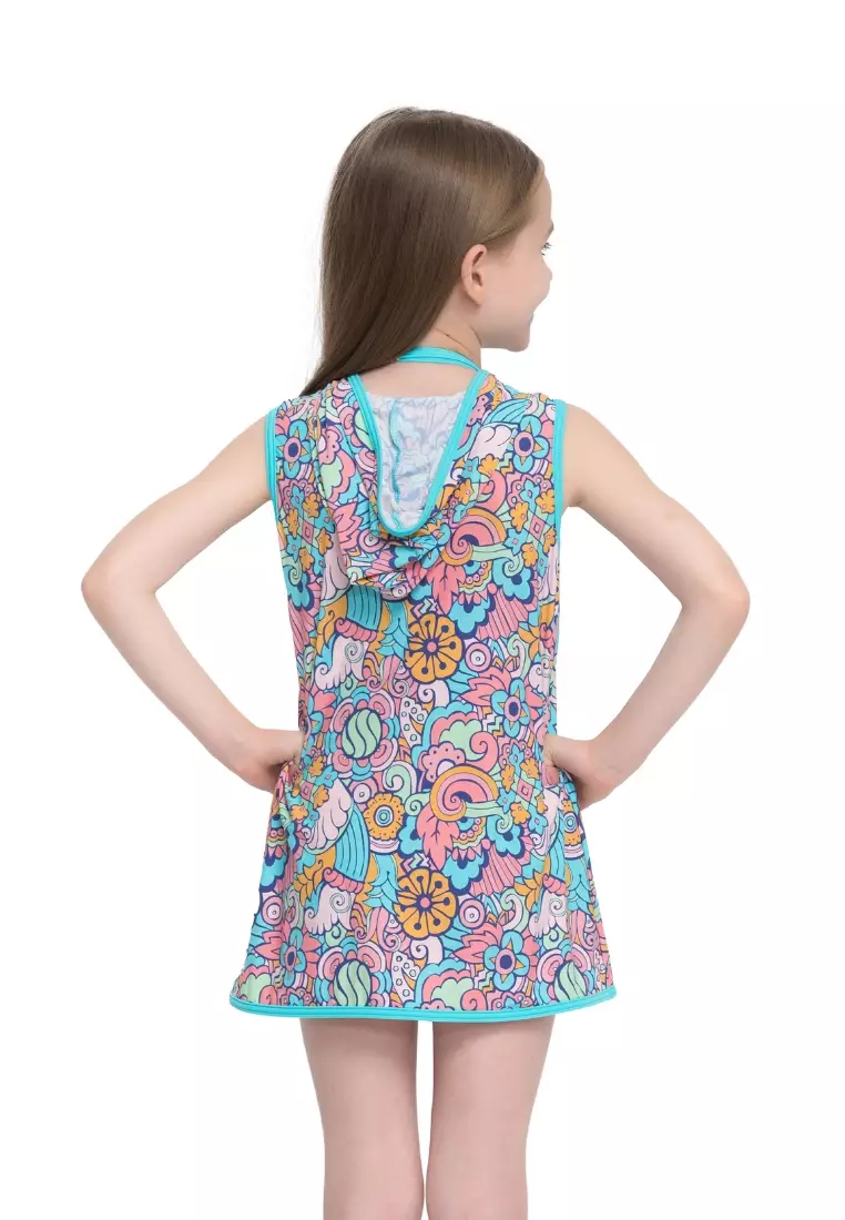 Doodle Fun Girl Hooded Beach Dress