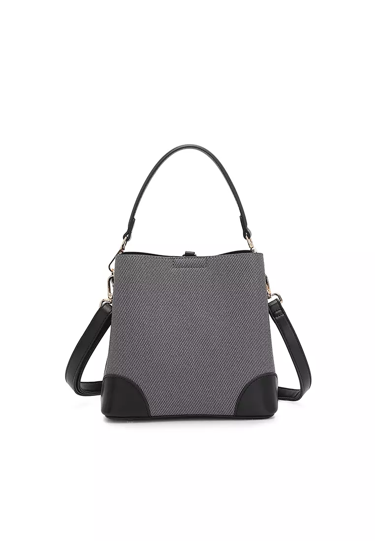 Women's Top Handle Bag / Sling Bag / Crossbody Bag / Shoulder Bag (Tas Tangan Wanita / Tas Selempang Wanita / Tas Bahu Wanita) - Hitam