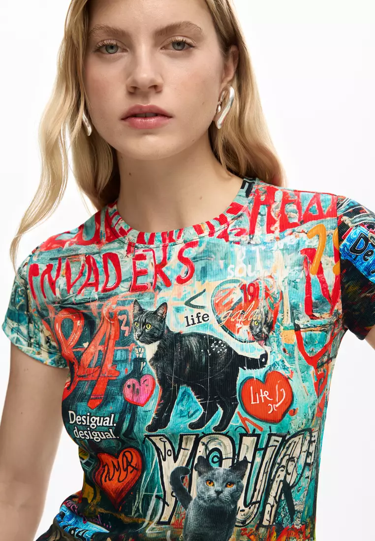 Graffiti-Print T-Shirt