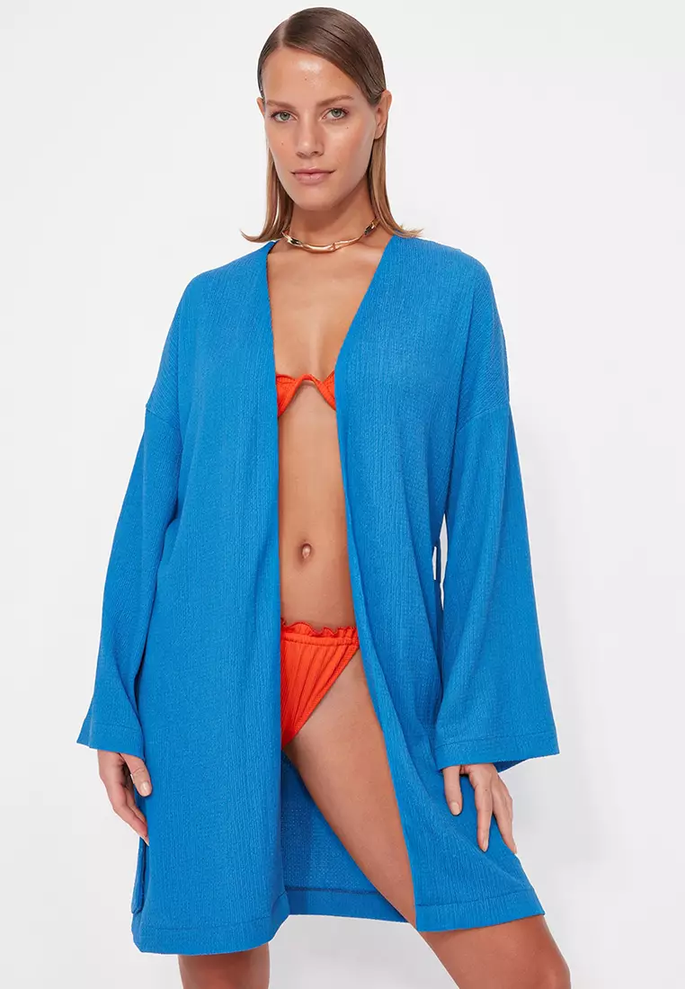 Kimono belted wrap cardigan hot sale