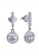 SHANTAL JEWELRY grey and white and silver Cubic Zirconia Silver Diamond Shaped Hanging Earrings SH814AC21SKWSG_1