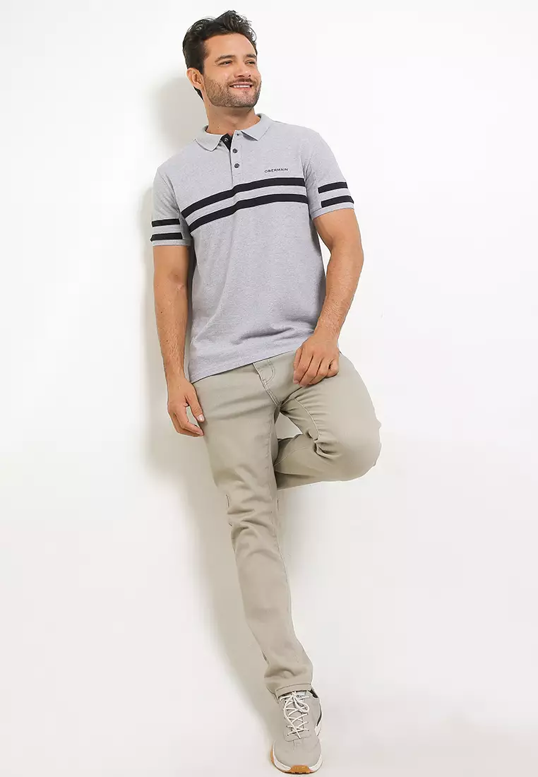 Dare Stripe Logo Polo Shirt