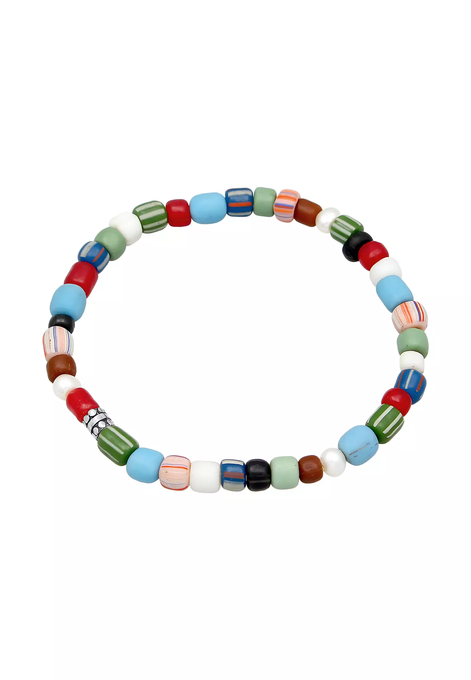 Bracelet Men Beads Colourful With Freshwater Pearls