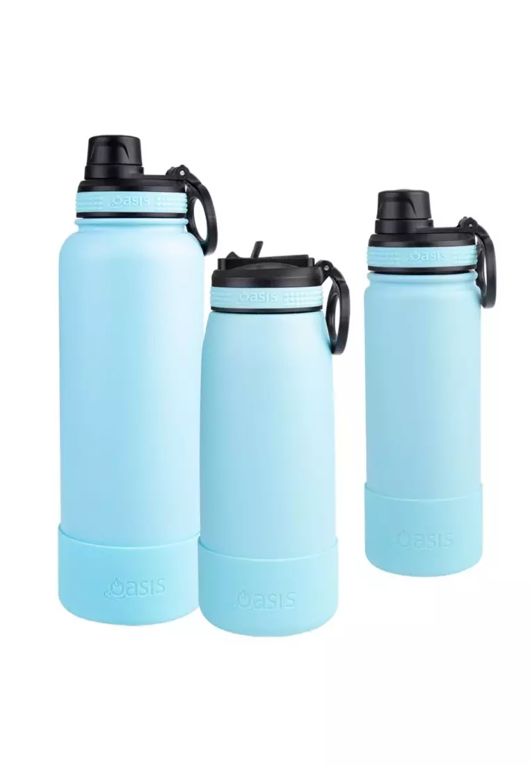 Buy Oasis Oasis Silicone Bumper For Sports Bottle 1.1L - Island Blue ...