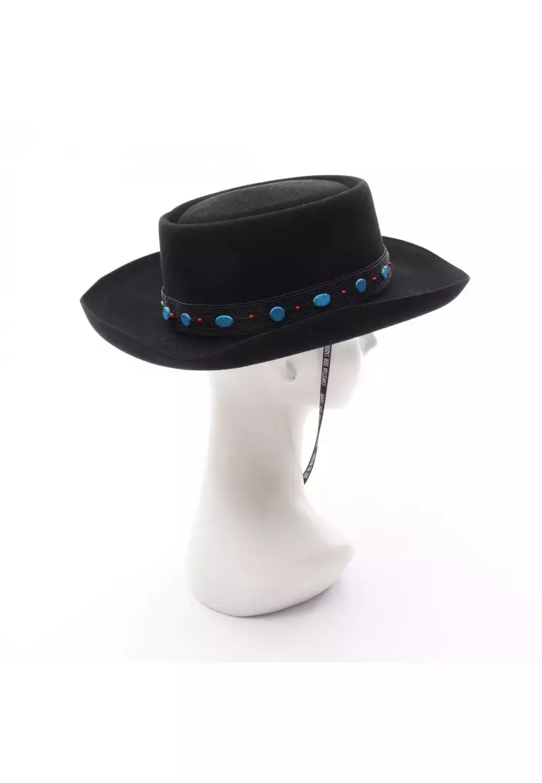 Pre-Loved Christian Dior tribal hat Rabbit black