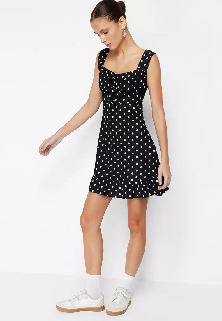 trendyol polka dot dress
