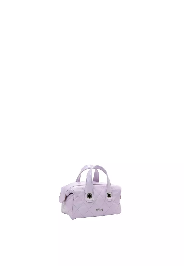 Chain Top Handle Tool Box Bag - Distressed Lilac Purple
