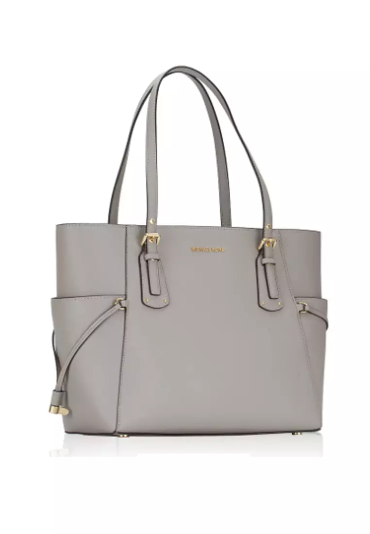 Michael Kors Pearl Grey Large Voyager Tote Bag