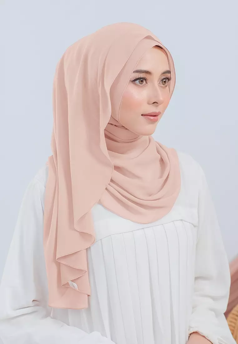 HIJAB INSTAN LUBNA - LIGHT PEACH