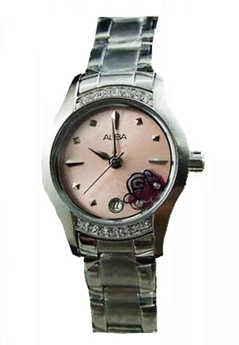 Jam Tangan Wanita Alba Original Garansi Resmi AXT369 AXT369X1 Strap Stainless Steel Silver