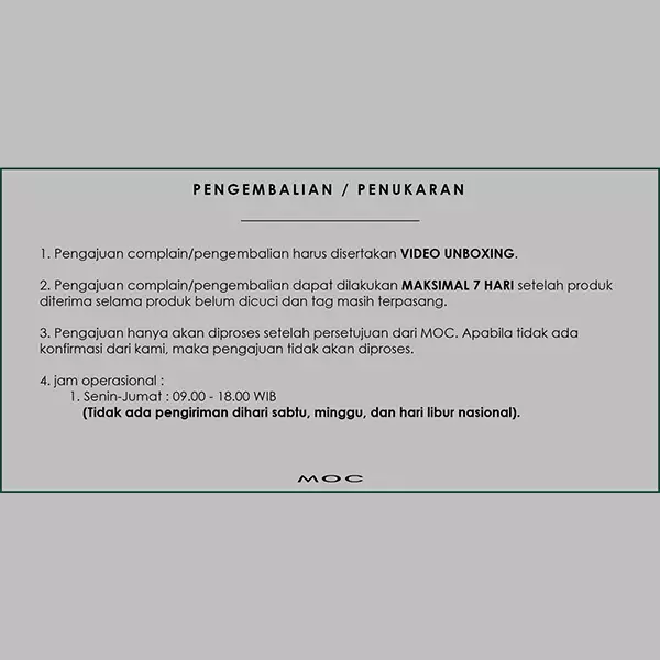 MOC - Kemeja Polos Pria Lengan Panjang Renton - Black Warna Black