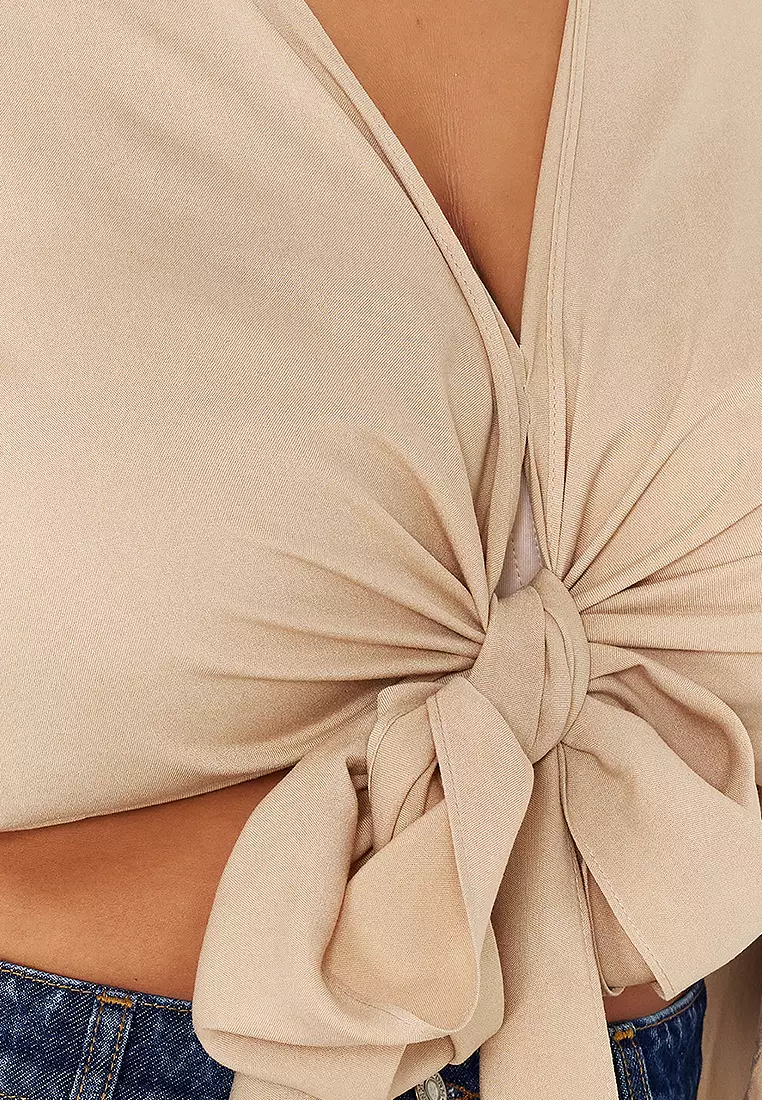 Plus Size Crop Flounce Blouse