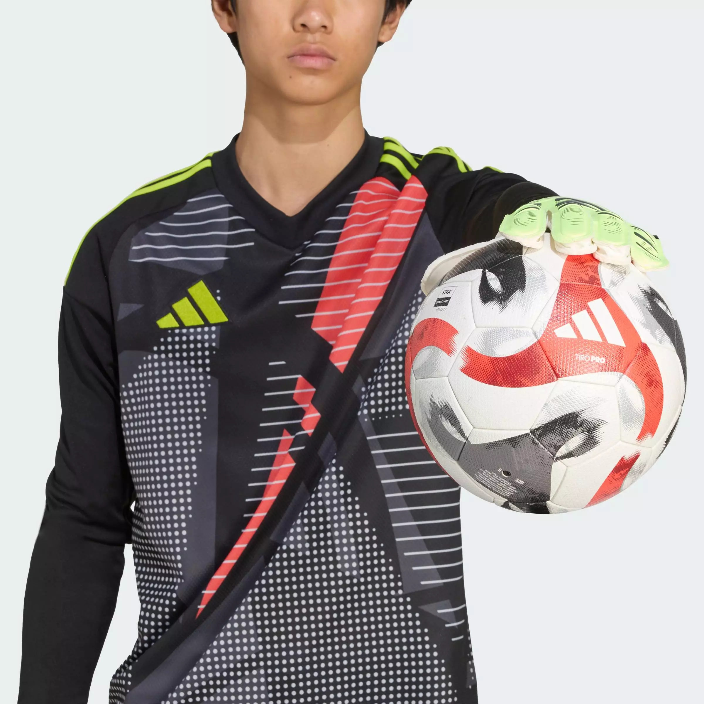 Football Predator Training Goalkeeper Gloves Unisex Green JN5356