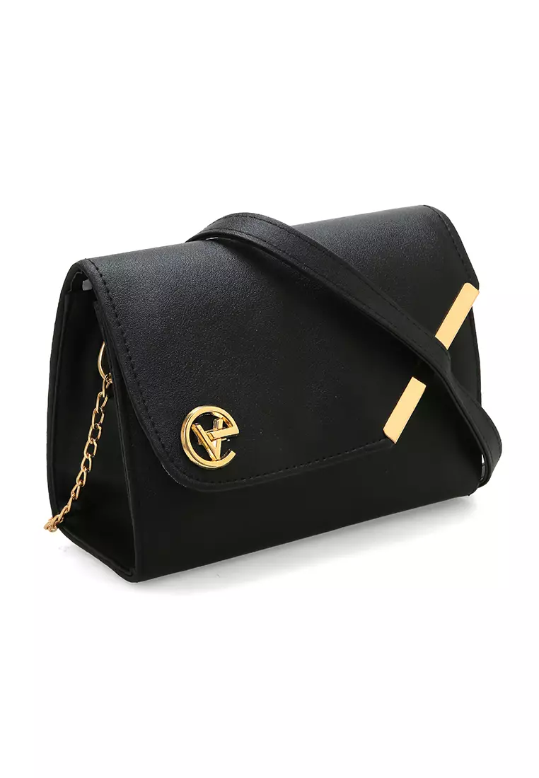 Michela Tas Selempang Wanita Rantai Premium Good Quality - Black