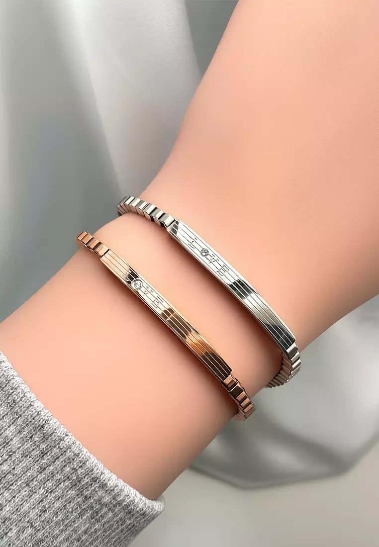 Love Box Chain Bracelet White Gold