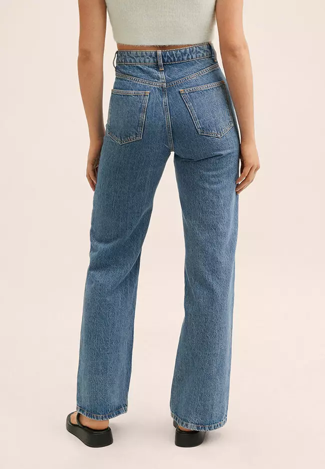 Wide Leg Jeans Cut-Out