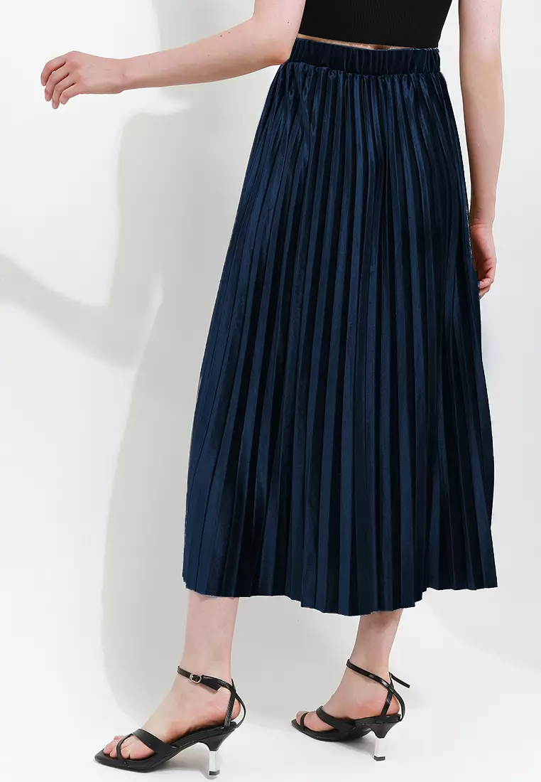 Pleated Skirt Velvet
