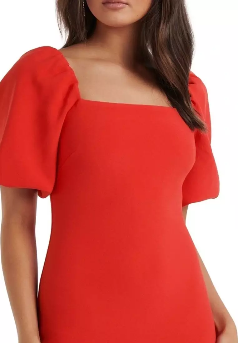 Kathryn Puff Sleeve Bodycon Dress 12184#