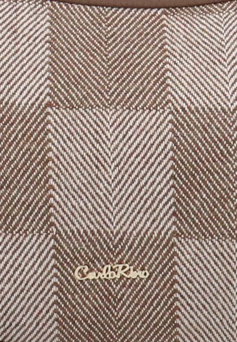 Aveline Checkmate 2-Way Shoulder Bag - Brown