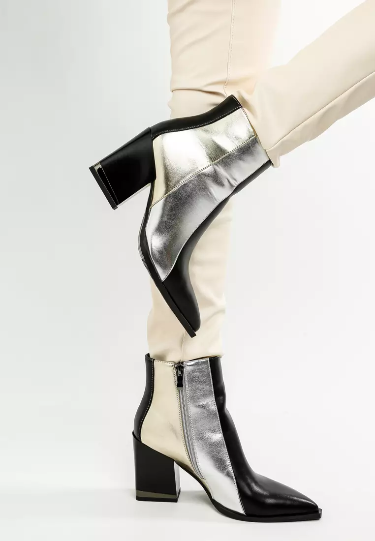 Buy London Rag Three Tone Block Heel Boots in Black 2026 Online | ZALORA